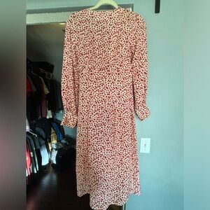 Realisation Par Red Floral Long Sleeve Dress